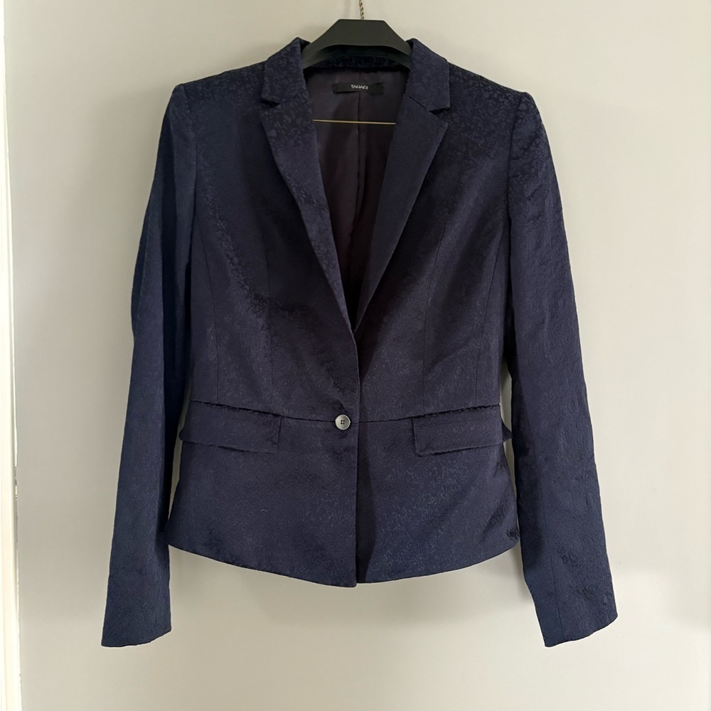 Tahari Blue Blazer Tailored Suit Jacket size 10